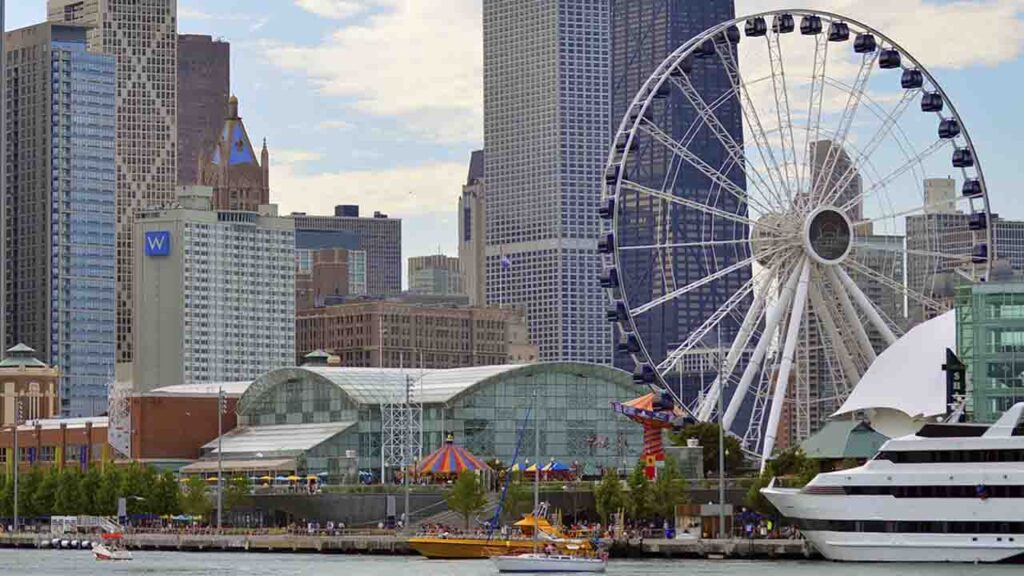 Inauguração da Centennial Wheel em Chicago